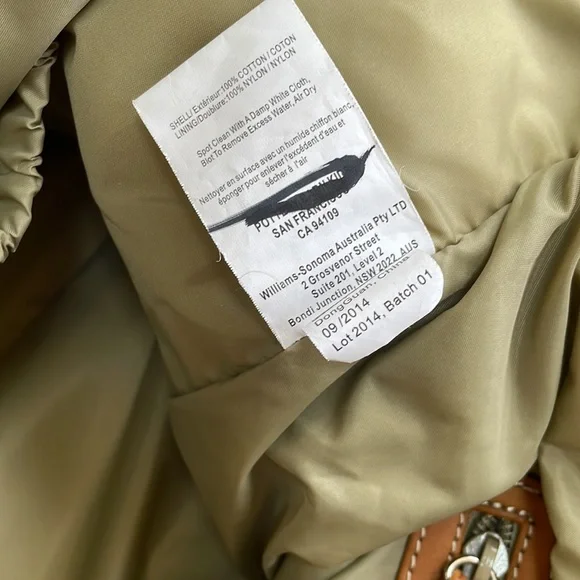 Pottery Barn Kids Tan and White Striped Bag - Picture 4 of 8